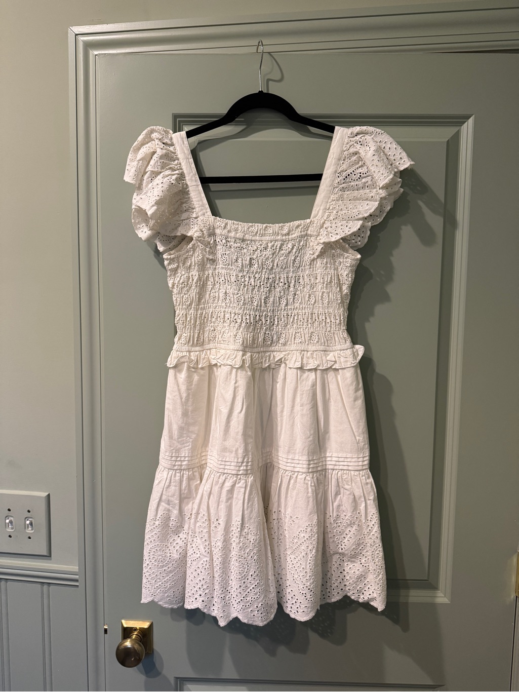 Sea New York White Eyelet Mini Dress